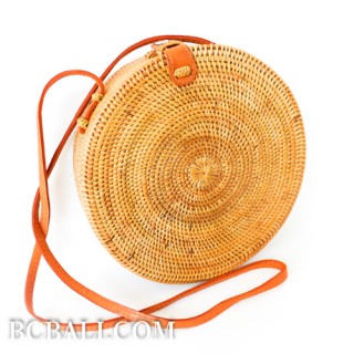 Handbag Circle Original Rattan Balinese Hand Woven